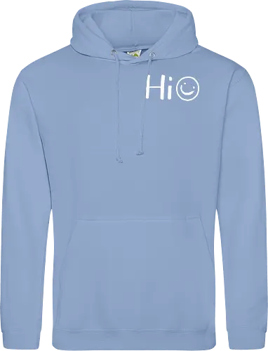 Hi - Smiley, Lächeln, Spruch, Hi, Statement, Minimalismus, einfach, freundlich, Lachen, funny - Standard Hoodie