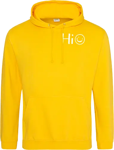 Hi - Smiley, Lächeln, Spruch, Hi, Statement, Minimalismus, einfach, freundlich, Lachen, funny - Standard Hoodie