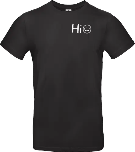 Hi - Smiley, Lächeln, Spruch, Hi, Statement, Minimalismus, einfach, freundlich, Lachen, funny - Standard T-Shirt