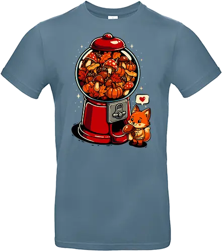 Gumball Gemütlicher Herbst - Ästhetik, Tier, Pilz, Kürbis, Wild, Holz, lm2kone, Herbst, Herbstfuchs, Herbstlaub, Herbstpilz, Herbststimmung, Feurig, Gemütlich, Süß, Süßes T-Shirt, Herbstzeit, Fuchs, Lustiges T-Shirt, Kaugummi, Kaugummiautomat, Kaugummikugeln, Illustration - Standard T-Shirt