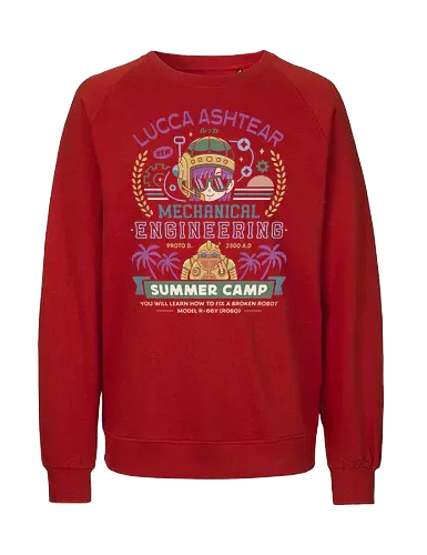 Lucca Ashtear Summer Camp - chrono, video game, gaming, gamer, rpg, jrpg, cross, frog, glenn, robo, epoch, wings of time, lucca, fantasy, kingdom of zeal - Fairtrade Sweatshirt