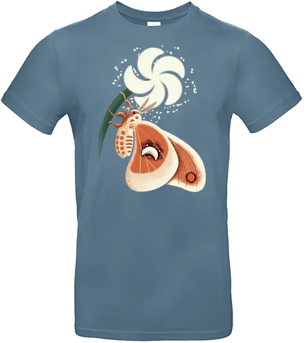 Magischer Nachtschmetterling - Nachtfalter, Schmetterling, butterfly, moth, Mondfinsternis, lunar eclipse, Mond, Nacht, Blume - Standard T-Shirt