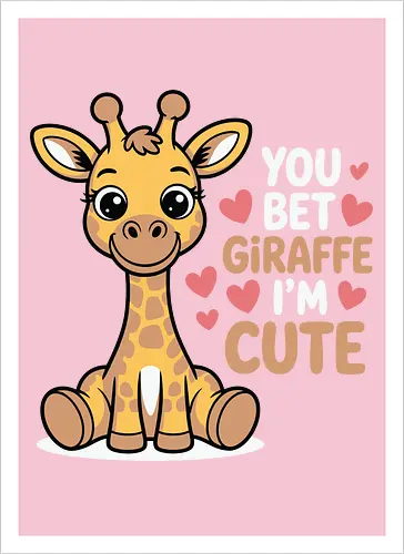 You bet giraffe I'm cute