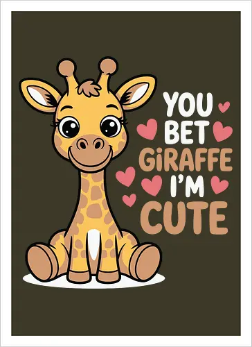 You bet giraffe I'm cute