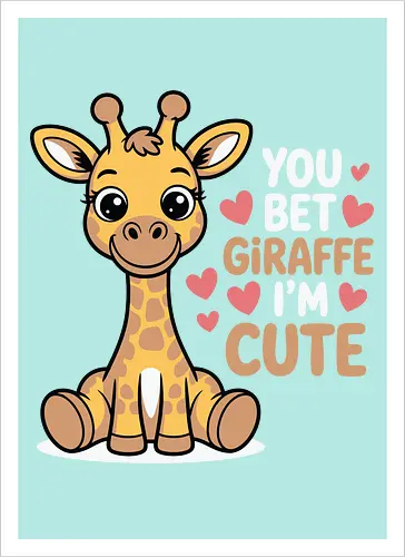 You bet giraffe I'm cute