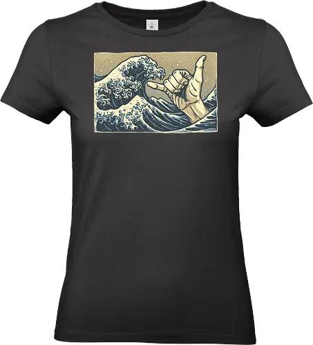 Catch some waves - Japan, Japanese, waves, retro - Standard T-Shirt (Women)