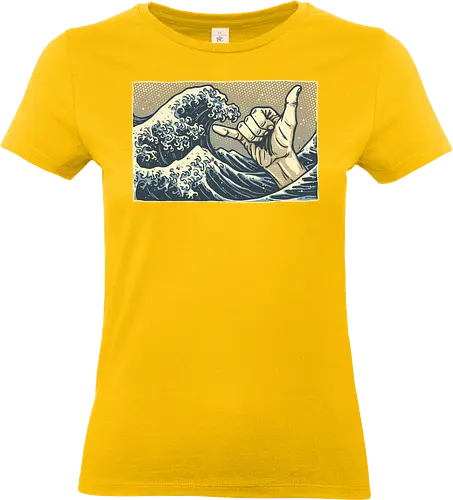 Catch some waves - Japan, Japanese, waves, retro - Standard T-Shirt (Women)