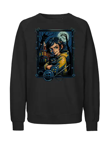 The House of Buttons - buttons, horror, goth, halloween - Fairtrade Sweatshirt