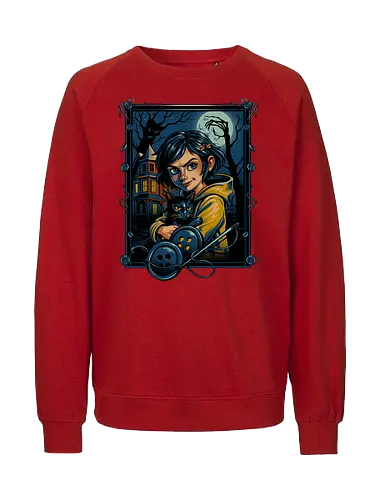The House of Buttons - buttons, horror, goth, halloween - Fairtrade Sweatshirt
