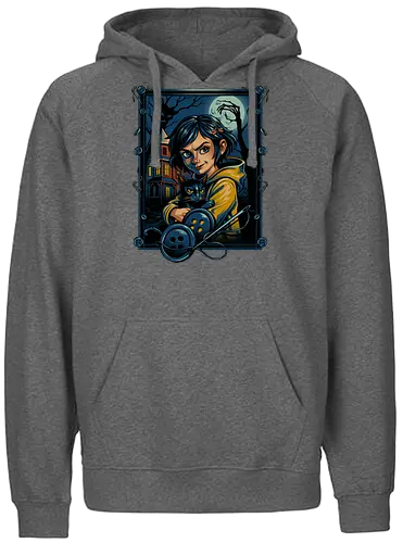 The House of Buttons - buttons, horror, goth, halloween - Fairtrade Hoodie
