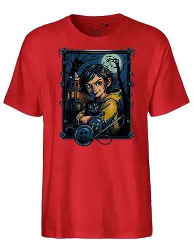 The House of Buttons - buttons, horror, goth, halloween - Fairtrade T-Shirt