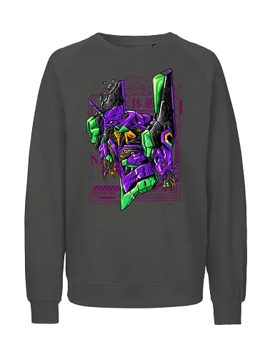 wild violet  - robot, mecha, japaneseart, mechanics, humanoid, futuristic, cyberpunk, artwear, streetwear, monster - Fairtrade Sweatshirt