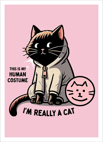 This is my human costume, I’m really a cat