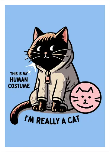 This is my human costume, I’m really a cat