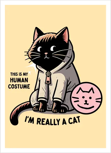 This is my human costume, I’m really a cat