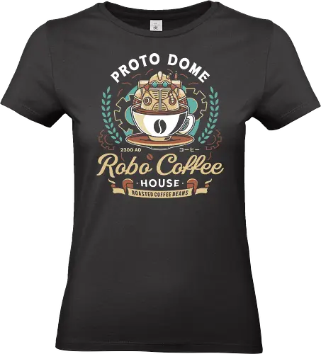Proto Dome Robo Coffee Crest - chrono, video game, gaming, gamer, rpg, jrpg, cross, frog, glenn, robo, epoch, wings of time, lucca, fantasy, kingdom of zeal - Standard T-Shirt (Women)