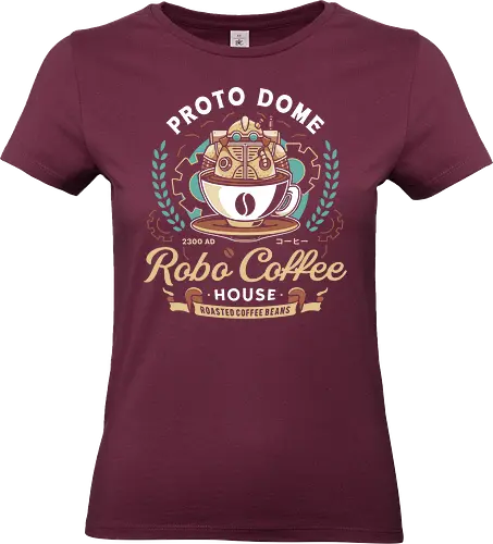 Proto Dome Robo Coffee Crest - chrono, video game, gaming, gamer, rpg, jrpg, cross, frog, glenn, robo, epoch, wings of time, lucca, fantasy, kingdom of zeal - Standard T-Shirt (Women)