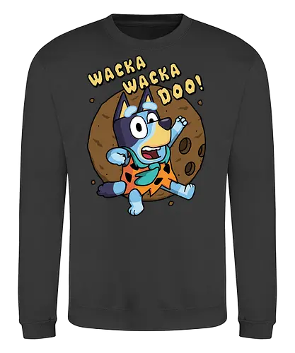 Wacka Wacka Doo! - bluey, the-flintstones, fred, mashup, dogs, cartoon, series - Sweatshirt