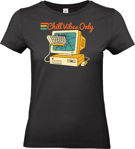 Chill Vibes Only - Gamer Edition - gamer, funny, funny sayings, funnytee, gaming, geek, humor, nerd, nostalgia, pc gamer, rage quit, retro, retro tech, sarcasm, vintage - Standard T-Shirt (Women)
