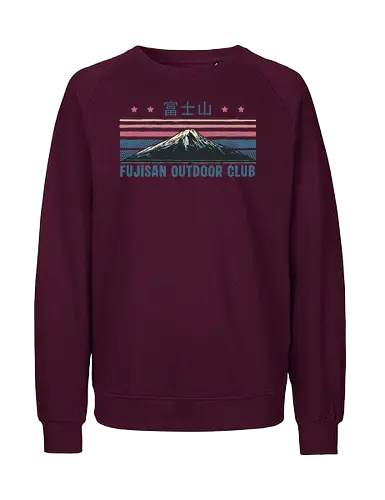 Fujisan Outdoor Club - Japan, Japanese, outdoor, retro, Fujisan, Anime, Manga - Fairtrade Sweatshirt