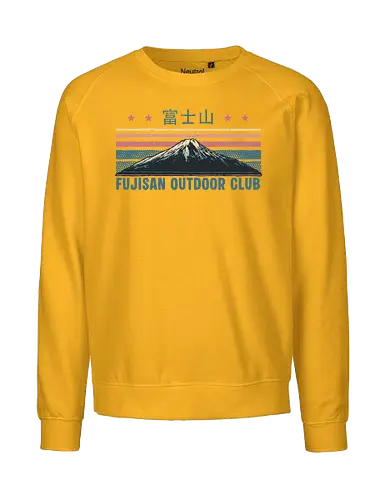 Fujisan Outdoor Club - Japan, Japanese, outdoor, retro, Fujisan, Anime, Manga - Fairtrade Sweatshirt