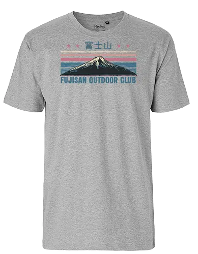 Fujisan Outdoor Club - Japan, Japanese, outdoor, retro, Fujisan, Anime, Manga - Fairtrade T-Shirt
