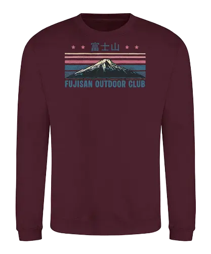 Fujisan Outdoor Club - Japan, Japanese, outdoor, retro, Fujisan, Anime, Manga - Sweatshirt