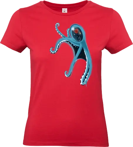 Magischer Weltraumkrake - octopus, krake, kosmos, weltraum, space, asymmetrisch, stilisiert, stylized, Tentakel, tantacles, Meerestier, ocean - Standard T-Shirt (Women)