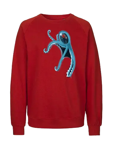 Magischer Weltraumkrake - octopus, krake, kosmos, weltraum, space, asymmetrisch, stilisiert, stylized, Tentakel, tantacles, Meerestier, ocean - Fairtrade Sweatshirt