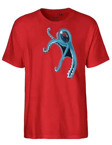 Magischer Weltraumkrake - octopus, krake, kosmos, weltraum, space, asymmetrisch, stilisiert, stylized, Tentakel, tantacles, Meerestier, ocean - Fairtrade T-Shirt