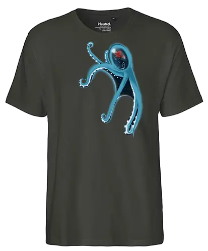 Magischer Weltraumkrake - octopus, krake, kosmos, weltraum, space, asymmetrisch, stilisiert, stylized, Tentakel, tantacles, Meerestier, ocean - Fairtrade T-Shirt
