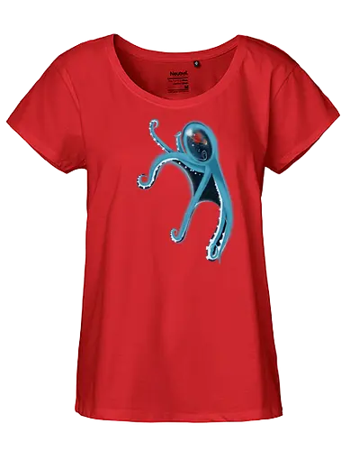 Magischer Weltraumkrake - octopus, krake, kosmos, weltraum, space, asymmetrisch, stilisiert, stylized, Tentakel, tantacles, Meerestier, ocean - Fairtrade Girl Shirt