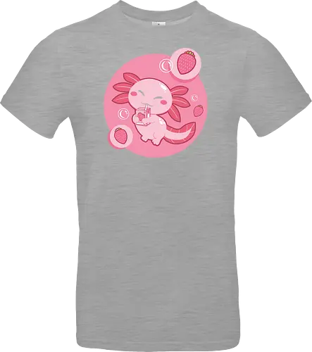 Axolotl and strawberry drink