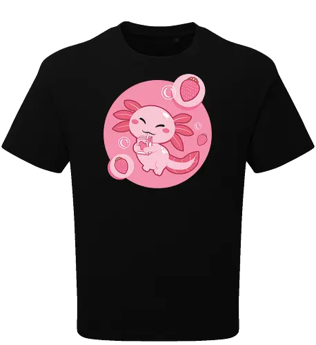 Axolotl and strawberry drink