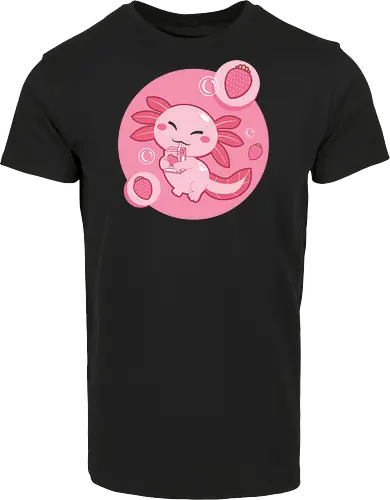 Axolotl and strawberry drink