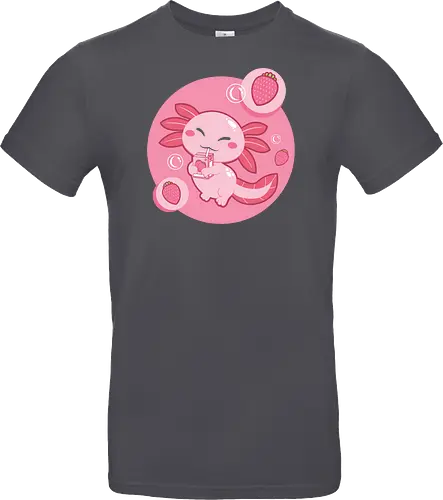 Axolotl and strawberry drink