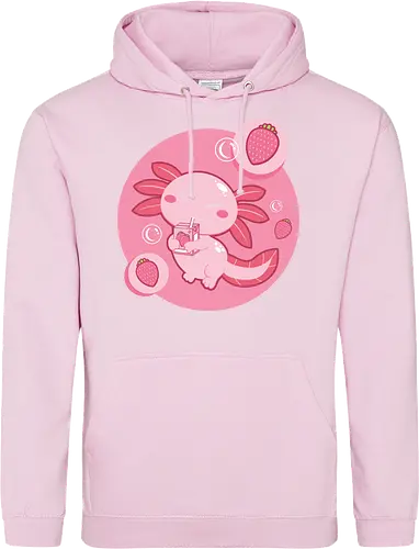 Axolotl and strawberry drink