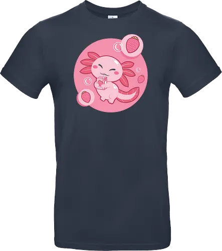 Axolotl and strawberry drink