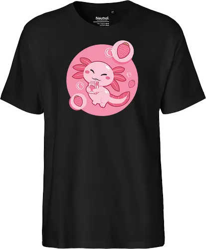 Axolotl and strawberry drink
