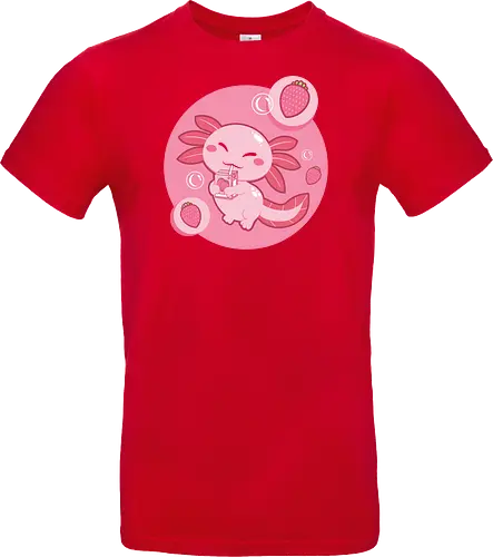 Axolotl and strawberry drink