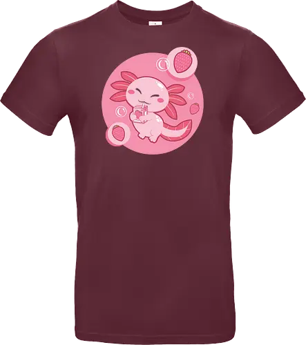 Axolotl and strawberry drink