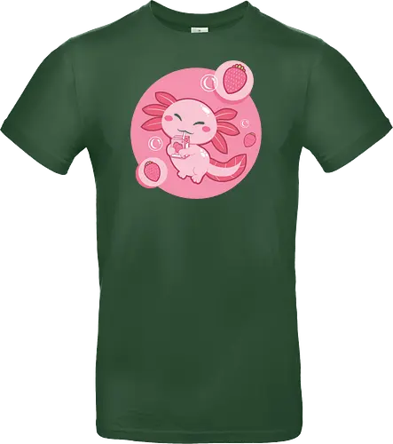 Axolotl and strawberry drink