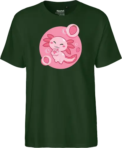 Axolotl and strawberry drink