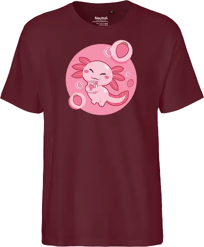 Axolotl and strawberry drink