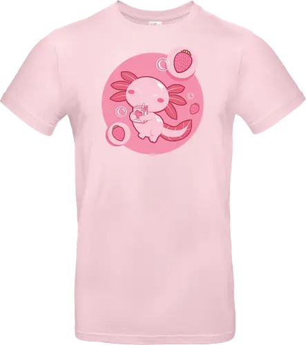 Axolotl and strawberry drink