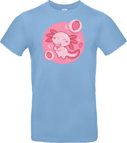 Axolotl and strawberry drink