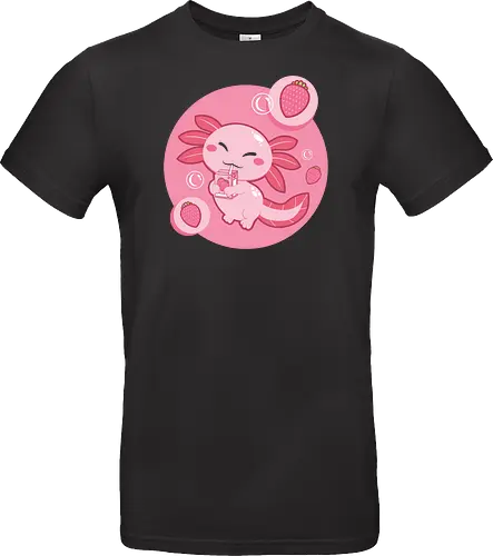 Axolotl and strawberry drink