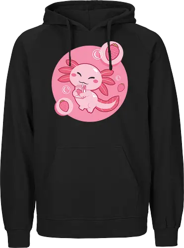Axolotl and strawberry drink