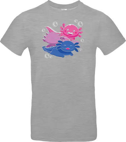 Three axolotls