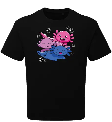 Three axolotls